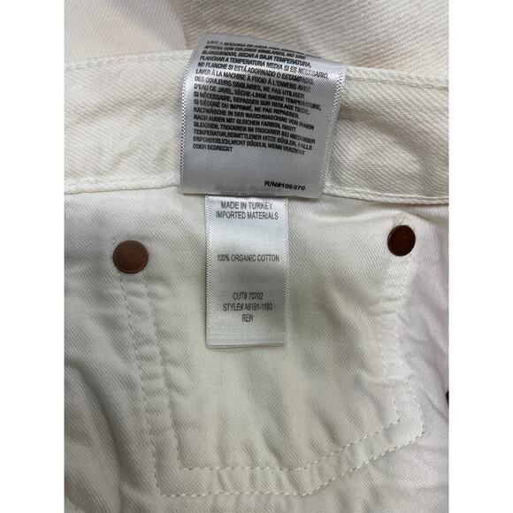 Agolde 'Ren' White Cotton Denim Jean Size 34 - Picture 5 of 5
